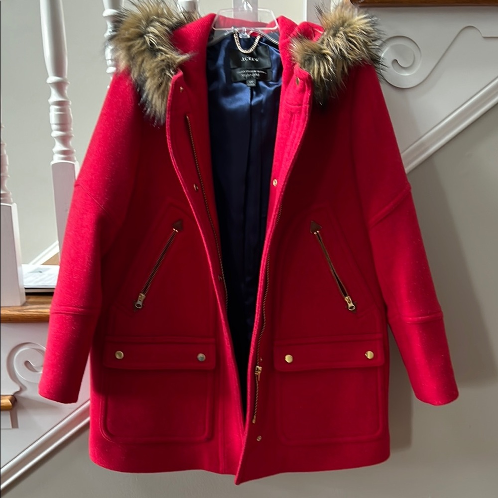 J Crew Chateau Parka on Italian Stadium Cloth Wool